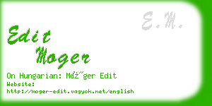 edit moger business card
